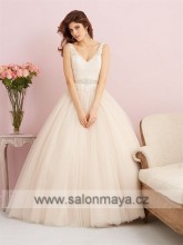 VÝPRODEJ 4900Kč Světle starorůžové svatební šaty na ramínka 